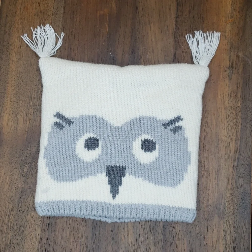 Pottery Barn NWOT Infant Owl Knit Hat Sz 0-3M